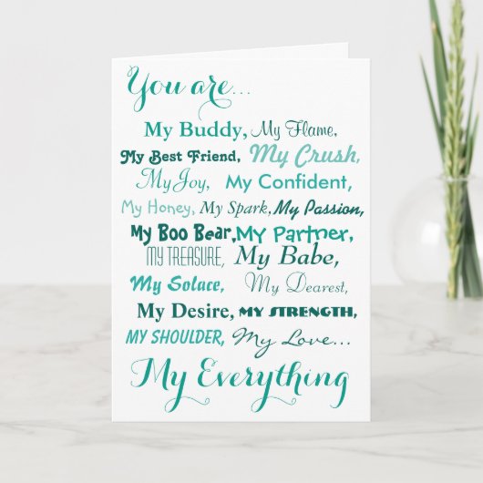 Verjaardagskaart man vrouw man vrouw. liefde kaart (Voorkant)