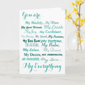 Verjaardagskaart man vrouw man vrouw. liefde kaart (Gele Bloem)