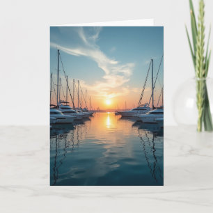 Verjaardagskaart Marina Zonsondergang Kaart