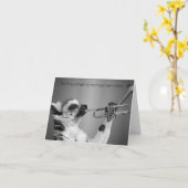 Verjaardagskaart Meerkat Trompettist Kaart (Gele Bloem)