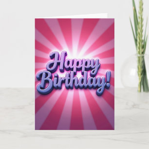 Verjaardagskaart met 3D-lettering Kaart