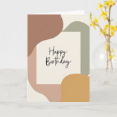 Verjaardagskaart met abstract ontwerp kaart (Gele Bloem)