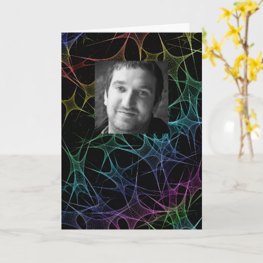 Verjaardagskaart met abstract ontwerp kaart (Gele Bloem)