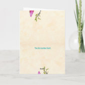 Verjaardagskaart met aquarel bloemen voor tante kaart (Achterkant)