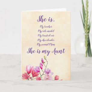 Verjaardagskaart met aquarel bloemen voor tante kaart