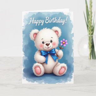 Verjaardagskaart met Azure Knuffel Kaart
