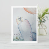 Verjaardagskaart met ballonfeest! kaart (Staand voorkant)