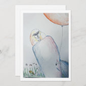 Verjaardagskaart met ballonfeest! kaart (Voorkant / Achterkant)