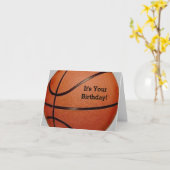 Verjaardagskaart met basketbalontwerp kaart (Gele Bloem)
