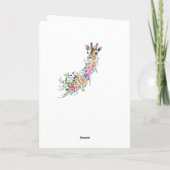 Verjaardagskaart met bloemengiraffe kaart (Achterkant)
