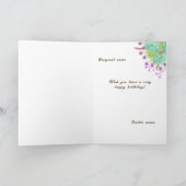 Verjaardagskaart met bloemvlinders kaart (Binnen)