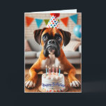 Verjaardagskaart met Boxer Hond Feestdagen Kaart<br><div class="desc">Verjaardagskaart met Boxer Hond – Stuur vrolijke verjaardagswensen met deze charmante kaart met een speelse Boxer hond ontwerp. Perfect voor hondenliefhebbers die speciale dagen vieren!</div>