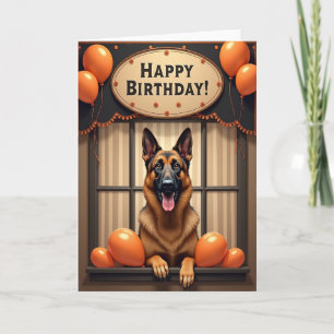 Verjaardagskaart met bruine hond kaart