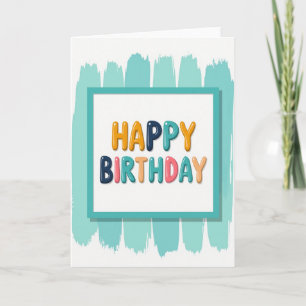 Verjaardagskaart met bubbelletters kaart