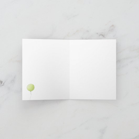 Verjaardagskaart met Budgie-vouw Vriendelijke Beda Bedankkaart (Binnen)