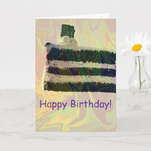 Verjaardagskaart met cake kaart (Kleine Plant)