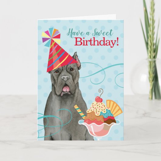 Verjaardagskaart met Cane Corso Kaart (Voorkant)