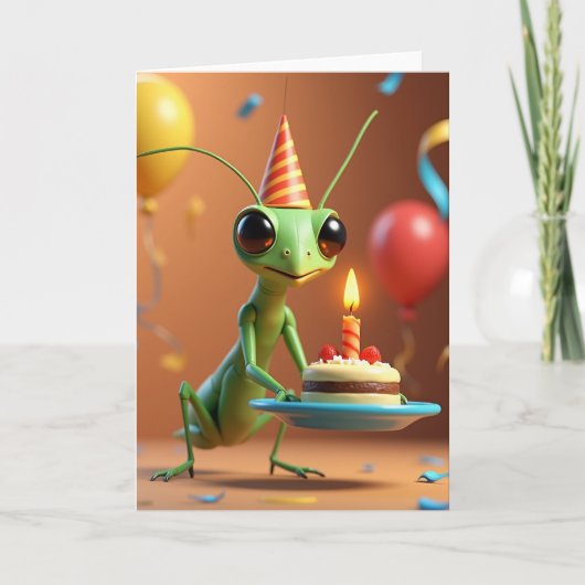 Verjaardagskaart met charmante bug kaart (Voorkant)