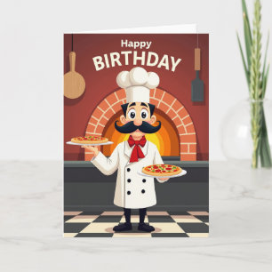 Verjaardagskaart met Chefs Oven Kaart