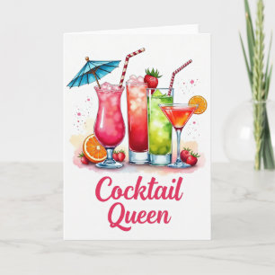 Verjaardagskaart met Cocktails Kaart