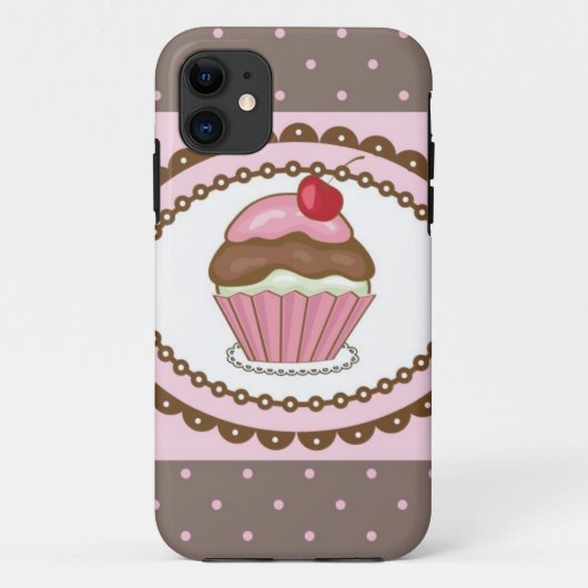 Verjaardagskaart met cupcake Case-Mate iPhone case (Achterkant)