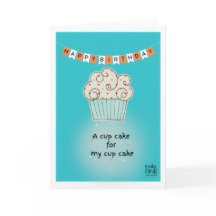 Verjaardagskaart met Cupcake