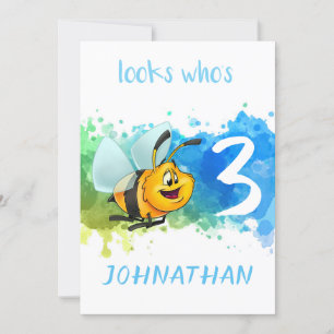 Verjaardagskaart met Cute Bee Kaart