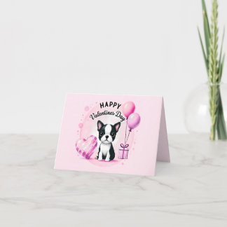 Verjaardagskaart met cute Boston Terrier Bedankkaart