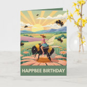 Verjaardagskaart met Cute Kaart (Gele Bloem)