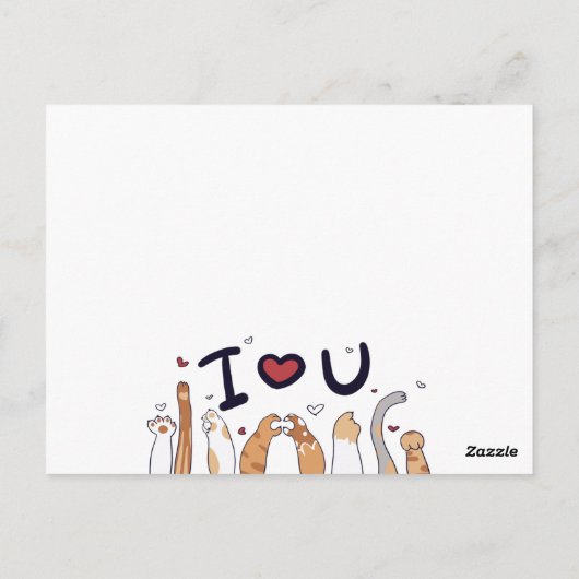 Verjaardagskaart met cute kat briefkaart (Achterkant)