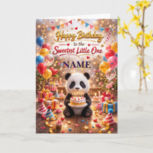 Verjaardagskaart met cute panda voor kinderen kaart