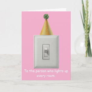 Verjaardagskaart met de meeste licht kaart