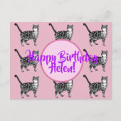 Verjaardagskaart met de naam van een vrouw met een briefkaart (Voorkant)