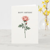 Verjaardagskaart Met Delicate Bloem Kaart (Gele Bloem)