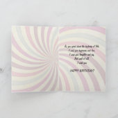 Verjaardagskaart met een motormeisje kaart (Binnen)