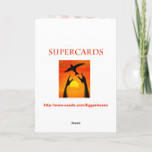 Verjaardagskaart met een motormeisje kaart (Achterkant)