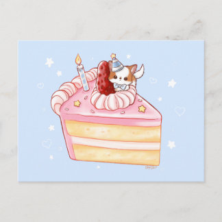 Verjaardagskaart met een schattige Pomchi-puppy Briefkaart