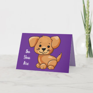 Verjaardagskaart met een schattige puppy kaart