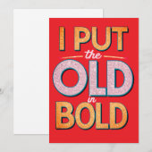 Verjaardagskaart met een snedige opmerking kaart (Voorkant / Achterkant)