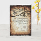 Verjaardagskaart met een vleugje Poe Kaart (Gele Bloem)