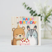 Verjaardagskaart met eigen tekst (Staand voorkant)