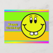 Verjaardagskaart met Emoji van een glimlachend gez Briefkaart (Voorkant)