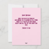 Verjaardagskaart met fantasievolle abstracte flami (Achterkant)