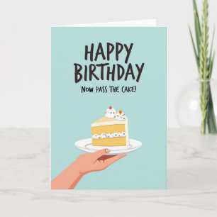 Verjaardagskaart met feestelijke dessert kaart