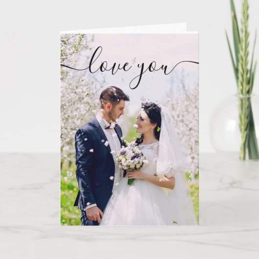 Verjaardagskaart met foto en tekst 'Ik hou van jou Kaart (Voorkant)
