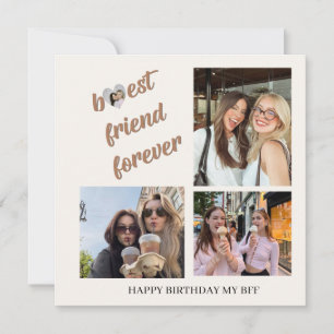 Verjaardagskaart met foto voor beste vriendin voor feestdagenkaart