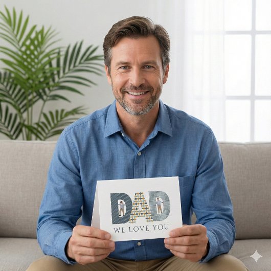 Verjaardagskaart met foto voor papa - Papa wij hou Kaart