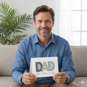 Verjaardagskaart met foto voor papa - We houden va Kaart