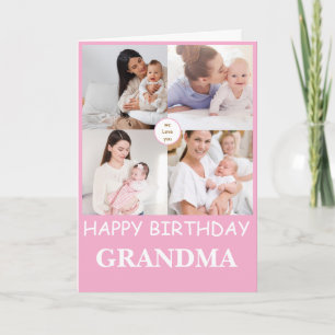 Verjaardagskaart met fotocollage Oma Kaart