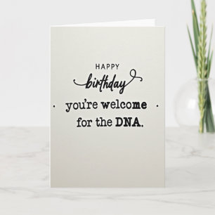 Verjaardagskaart met geestige DNA-grap Kaart